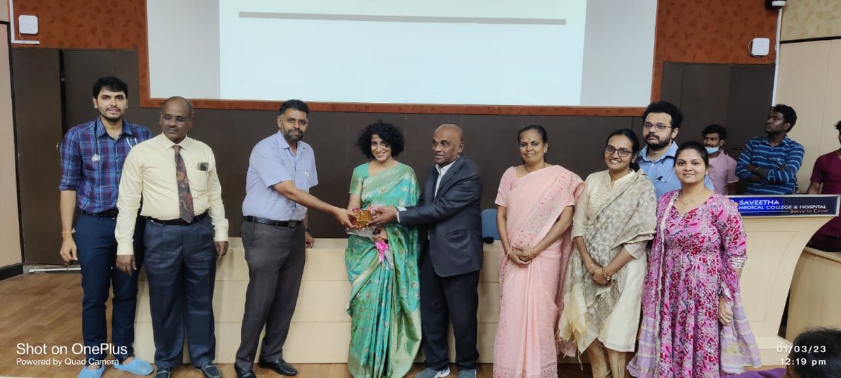 nephrosaveetha's tweet photo. saveetha medical collegewelcomed ,Dr.Manisha Sahay,renowned Nephrologist frm Hyd'bad,HOD Osmania Medical college,WINvicepresident for world kidney Day celebrations &amp; graced the occasion with wonderful talk on screening the CKD &amp;strategies for Renoprotection,pleasure having U mam https://t.co/5xX66QeuwN