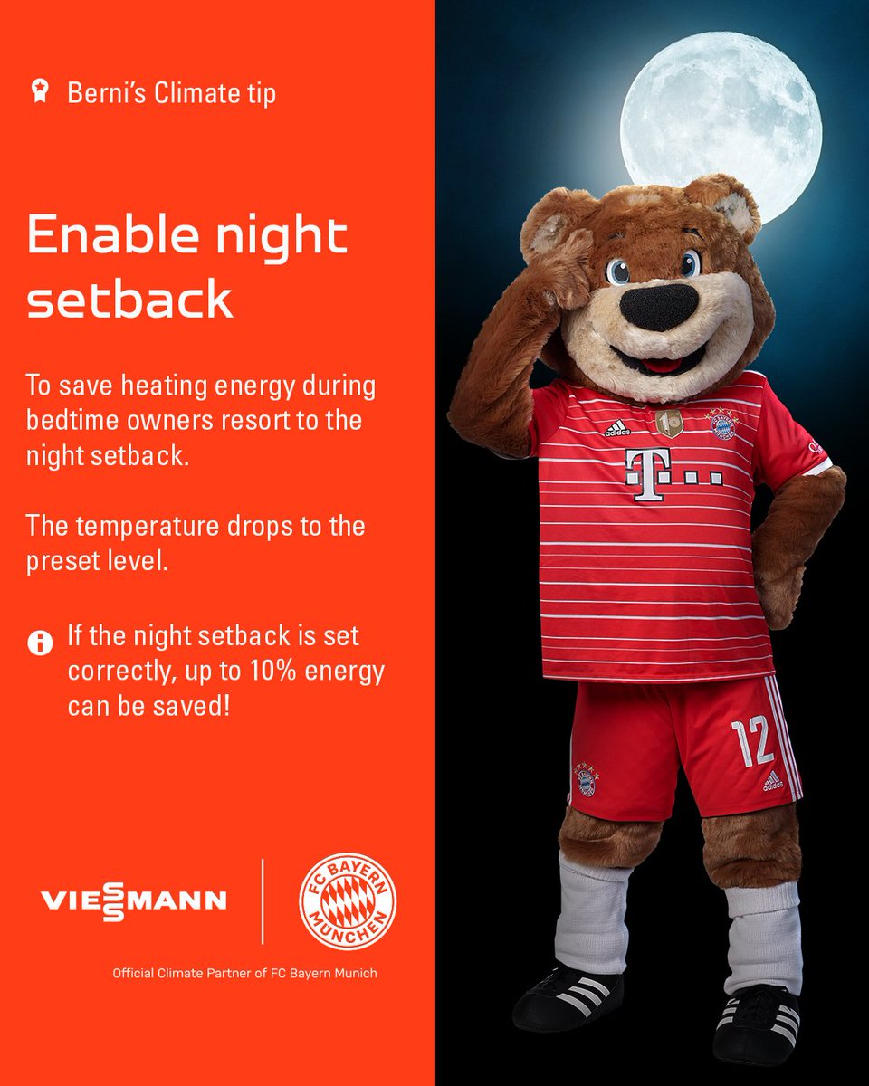 ViessmannCS_US's tweet photo. Our climate tip presented by Berni 🌡🌤🔥 #FCBxViForClimate @FCBAYERN https://t.co/6b6h38yGW3