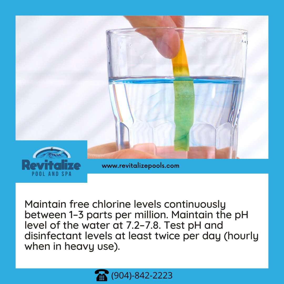 PoolRevitalize's tweet image. What should chlorine level be in commercial pool? revitalizepools.com #commercialpool