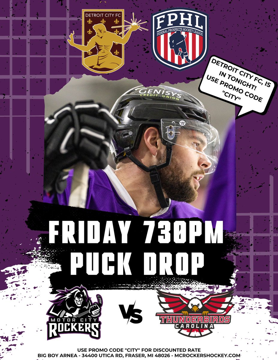 RockersHockey's tweet image. We want to welcome our friends from DCFC to our game Friday night vs the Carolina Thunderbids. As the new season approaches the DCFC crew will be on site supporting the Rockers and their upcoming season. We encourage all City fans to come see your friends mcrockershockey.com…