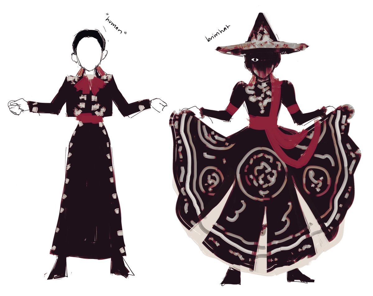 decalcomon_'s tweet photo. i did my #WHA_OC (s) finally! a travelling group of witches based on Mexican escaramuzas and dancers #witchhatatelier #Δ帽子 https://t.co/SW5PmefCB3