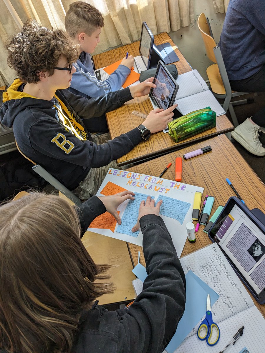 CryptHistory's tweet photo. Year 9 working on their projects all about the lessons to learn from the Holocaust! #CryptHistory https://t.co/bvjWJd3jFs