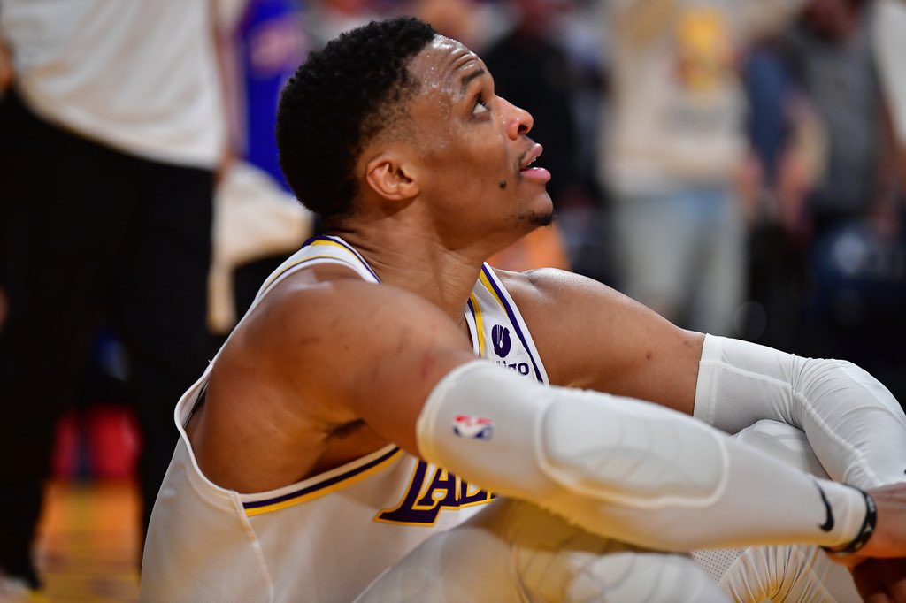 TheDunkCentral's tweet photo. Austin Rivers defends Russell Westbrook’s play on the Lakers: 

“You know how that is over there on that team. They’re gonna find an answer and it ain’t gonna be some other people. It’s gonna be him…the guy’s a first ballot of Hall-of-Famer, they asked him to come off the bench, no problems, comes off the bench, has a good energy about it, good attitude about it, what else do y’all want from the man? They got a lot of things going wrong in terms of like why they weren’t winning before. It wasn’t just Russ.”

(Via @TomerAzarly )