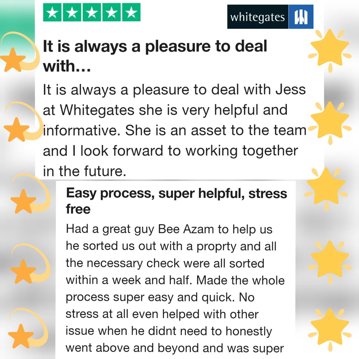 TESTIMONIAL THURSDAY!!
Over 260 5 Star 🌟 Reviews - WOW!!!!
Well Done to our AMAZING TEAM!!

#Whitegates #Dewsbury #Property #Sales #SOLD #Lettings #LET #No1Agent