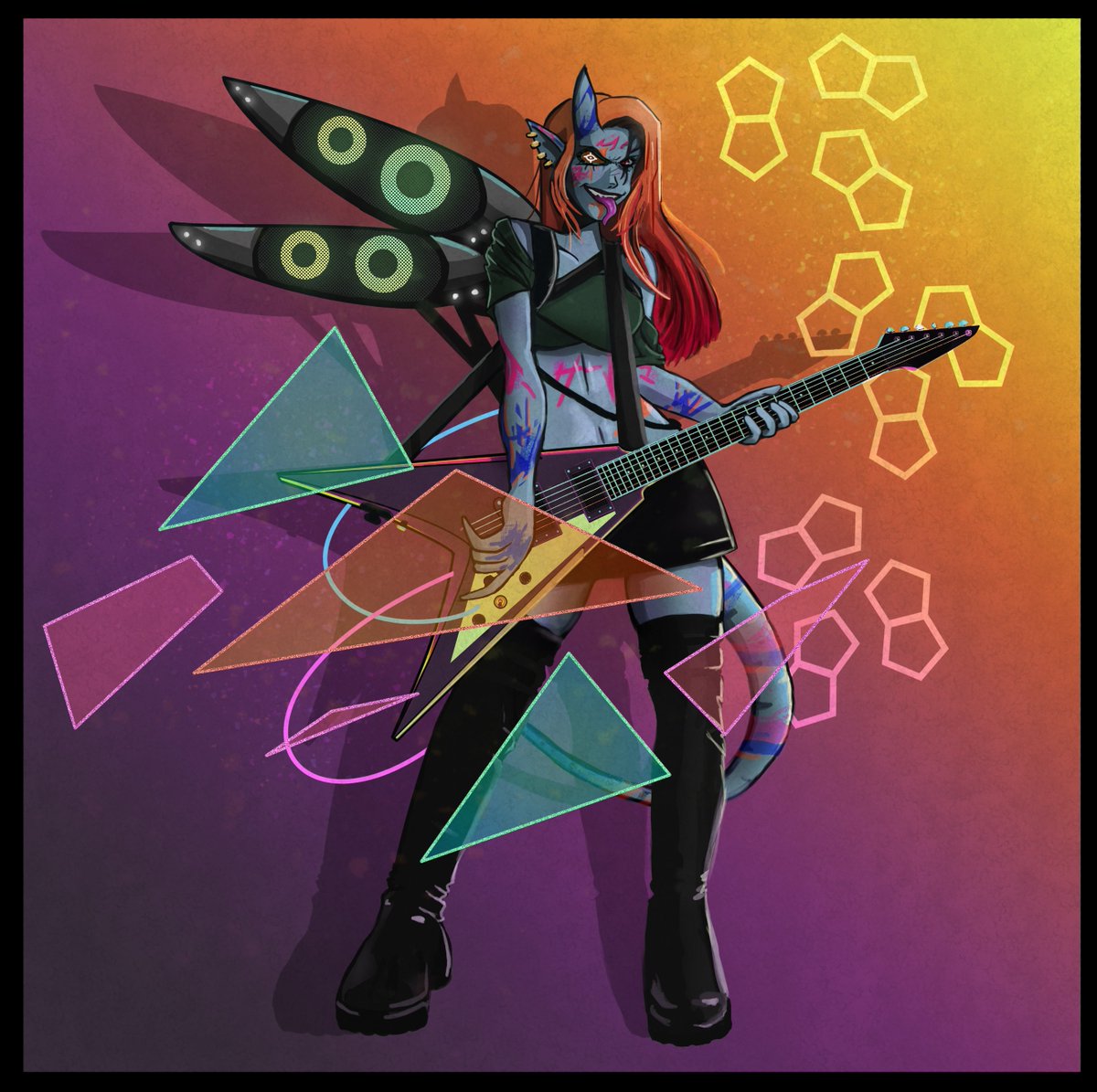 More Wayward Suns art!! 
#Artists #ttrpg #TTRPGs #guitar #scifiart #ComicArt
