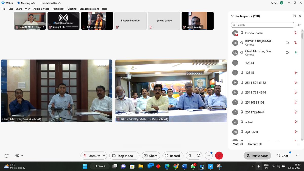 ShetSadanand's tweet photo. Addressed Karyakartas of @BJP4Goa via video conference along with Member of Parliament @rekhavermabjp, Chief Minister @DrPramodPSawant and Conveners of the programme to plan the dissemination of President Droupadi Murmu’s speech at the booth level.    –1/2
(@rashtrapatibhvn) https://t.co/ukd6RRmwjV