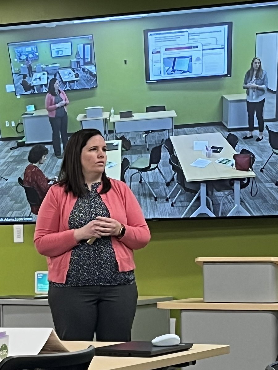 IndianHillSuper's tweet photo. @richardson_edu and @IHMSMorrison sharing information with @HamiltonCoESC Instructional Council members about AI. Learning about how it will not only impact students now but well within their future. @IHSchools https://t.co/LzkMLHtjDC