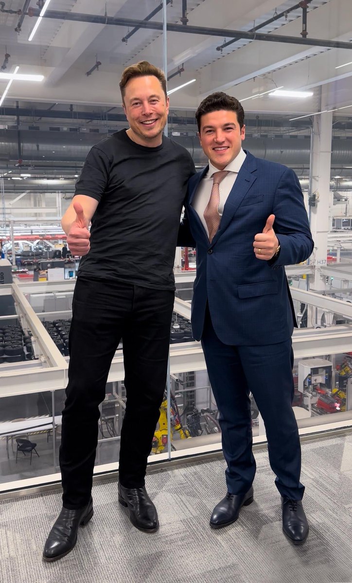 The world's richest man trusted Nuevo León, Mexico to install his new gigaplant and build his state-of-the-art vehicle. The future is bright. Thank you Elon Musk, thank you👍🇺🇸 🇲🇽