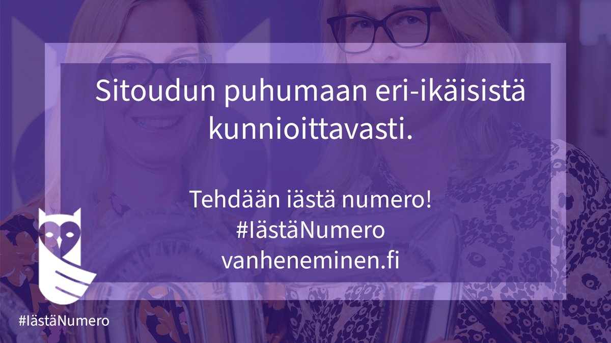 Sennu, vanhus, ikäihminen tai jotain ihan muuta. 
Miksi sinä haluat tulla kutsutuksi yli 65-vuotiaana? #IästäNumero #ArvokasVanhuus link.webropolsurveys.com/S/0BAA8E5772BE…