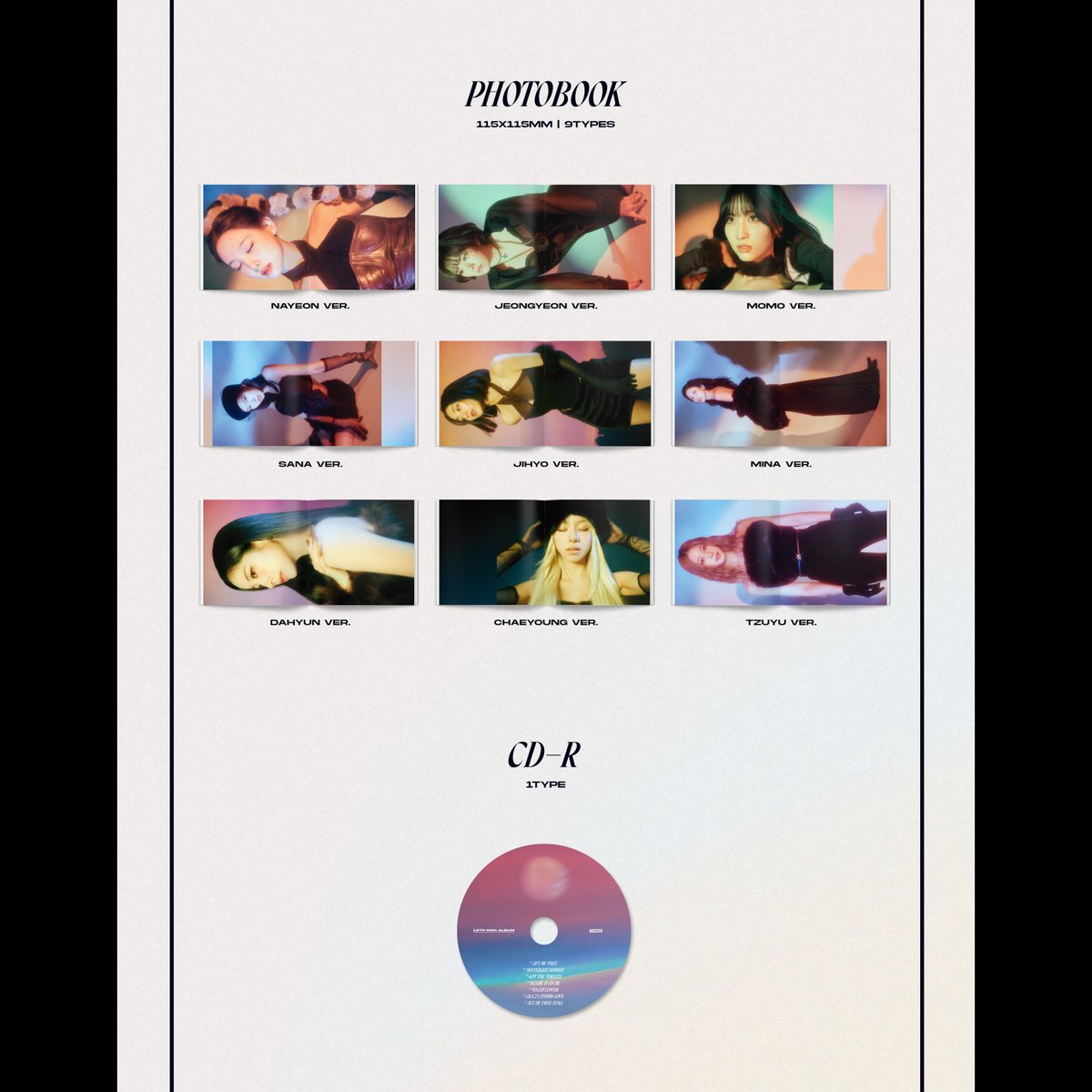 JYPETWICE's tweet photo. TWICE 12TH MINI ALBUM
"READY TO BE"

Album Preview Full Ver. (Digipack Ver.)

Release on
2023.03.10 FRI 2PM KST/0AM EST

📌"READY TO BE" Pre-save &amp; Pre-order
https://t.co/8sWcmuO1LK

#TWICE #트와이스
#READYTOBE #SETMEFREE https://t.co/0biZtmS6PE