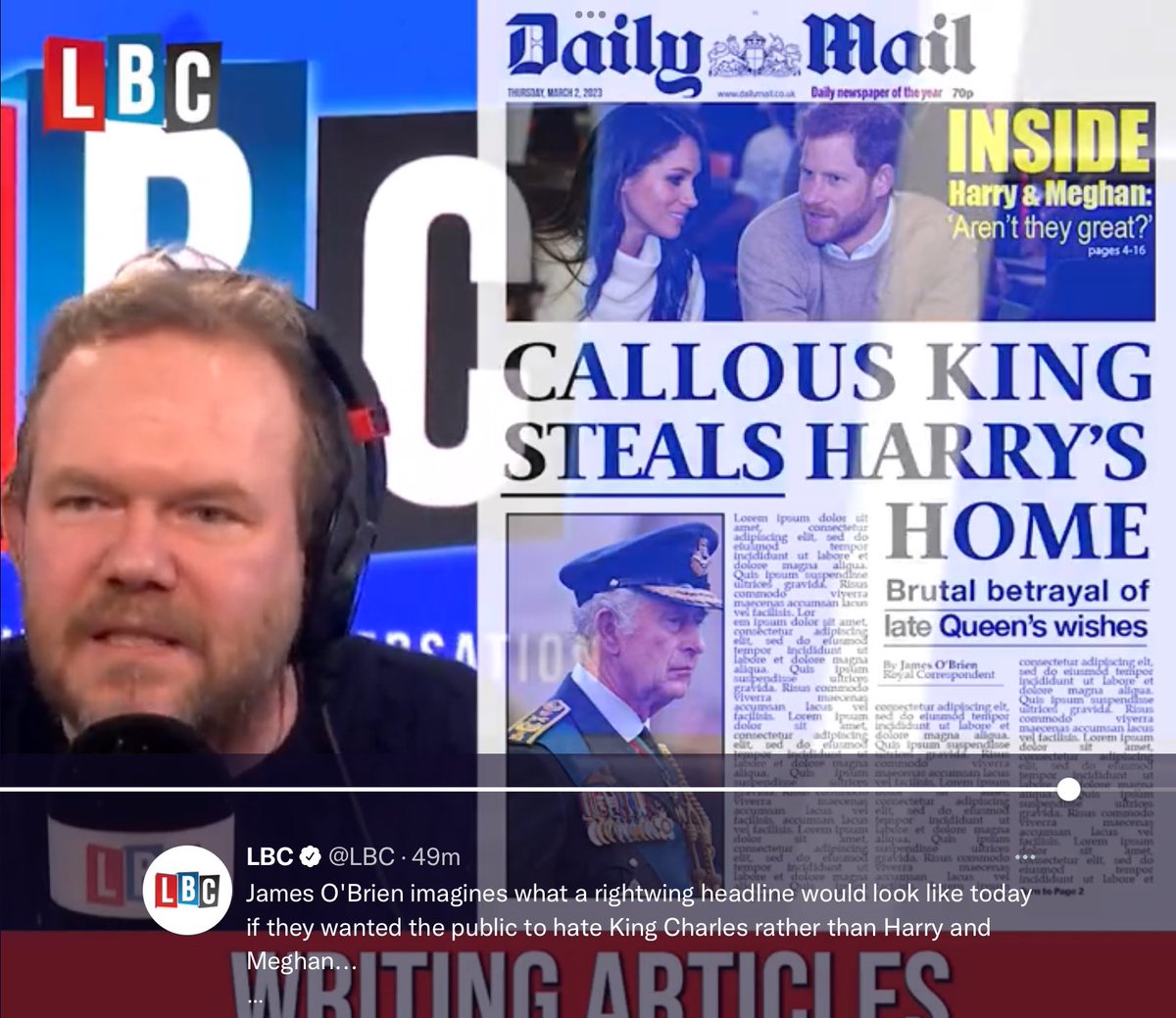 1tech4's tweet photo. #CallousKingBetraysQueen
#MonarchyIsDivisive
#AbolishTheMonarchy
#MonarchyIsOutdated
#KingCharlesTheCruel
#SpareByPrinceHarry https://t.co/ioXxfmsNxQ