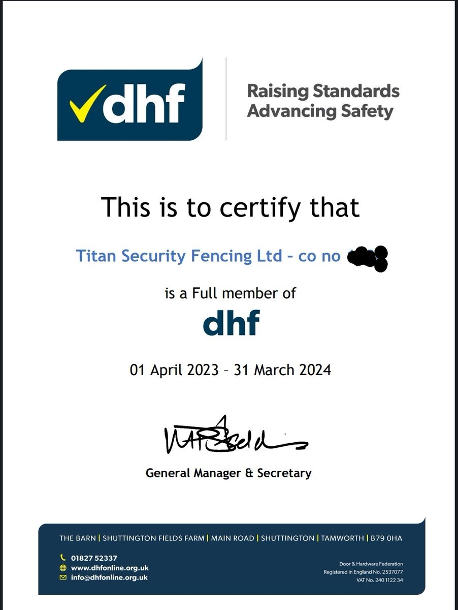 TsfLtd's tweet photo. Door Hardware Federation Accredited @DHFOnline #gate #safety #security #fencing #Manchester #uk https://t.co/r6PzpRgIow