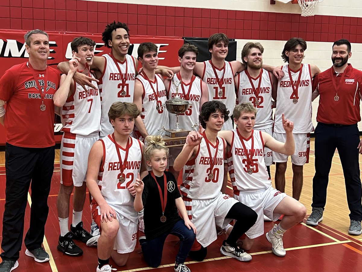 UCDSB's tweet photo. Congratulations to the @SFDCIRedHawks and @tisspirates Senior Boys’ Basketball teams, who are headed to OFSAA in Windsor next week! 🏀 https://t.co/VVLuoqpXwY