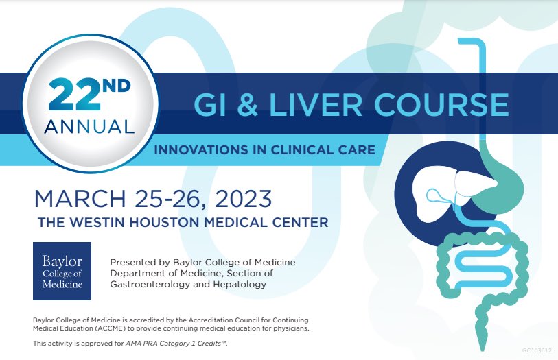 Reena Chokshi, MD (@reenachokshimd) on Twitter photo Don’t miss the #BCMGICourse!
🎯Innovations in Clinical Care
🎯Nationally recognized speakers
🎯In person with live stream option
☀️😎☀️and it’s warm here in H-town!
We can’t wait to see you!
#BCMGIInnov <a href="/bcm_gihep/">BCM Gastroenterology</a>
cpd.education.bcm.edu/content/gi-liv… Don’t miss the #BCMGICourse!
🎯Innovations in Clinical Care
🎯Nationally recognized speakers
🎯In person with live stream option
☀️😎☀️and it’s warm here in H-town!
We can’t wait to see you!
#BCMGIInnov <a href="/bcm_gihep/">BCM Gastroenterology</a>
cpd.education.bcm.edu/content/gi-liv…