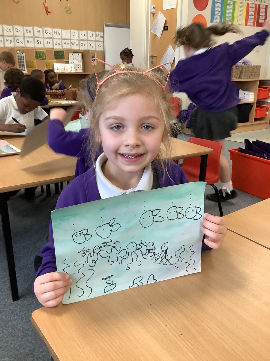 Reception painted watercolour scenes based on our school book ‘Flotsam’ 📚 #sjrcreception #WorldBookDay2023