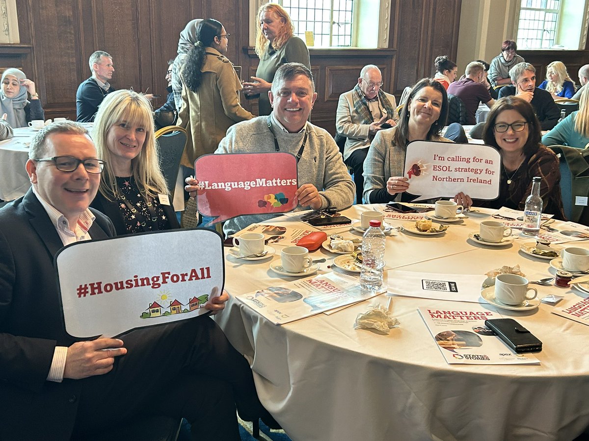 DPC Forum (@dpcforum) on Twitter photo Launch of ISBNP Language Matters Research report at Belfast City Hall. Some wonderful speeches from Khaled, Kalkidan and Sara sharing their experiences of learning English in Belfast.
<a href="/MDABelfast/">Market Development Association</a> @lorag <a href="/ClanmilHousing/">Clanmil Housing</a> @apexhousing <a href="/RadiusHousing/">Radius Housing</a> <a href="/stats_stories/">Stats & Stories</a> Launch of ISBNP Language Matters Research report at Belfast City Hall. Some wonderful speeches from Khaled, Kalkidan and Sara sharing their experiences of learning English in Belfast.
<a href="/MDABelfast/">Market Development Association</a> @lorag <a href="/ClanmilHousing/">Clanmil Housing</a> @apexhousing <a href="/RadiusHousing/">Radius Housing</a> <a href="/stats_stories/">Stats & Stories</a>