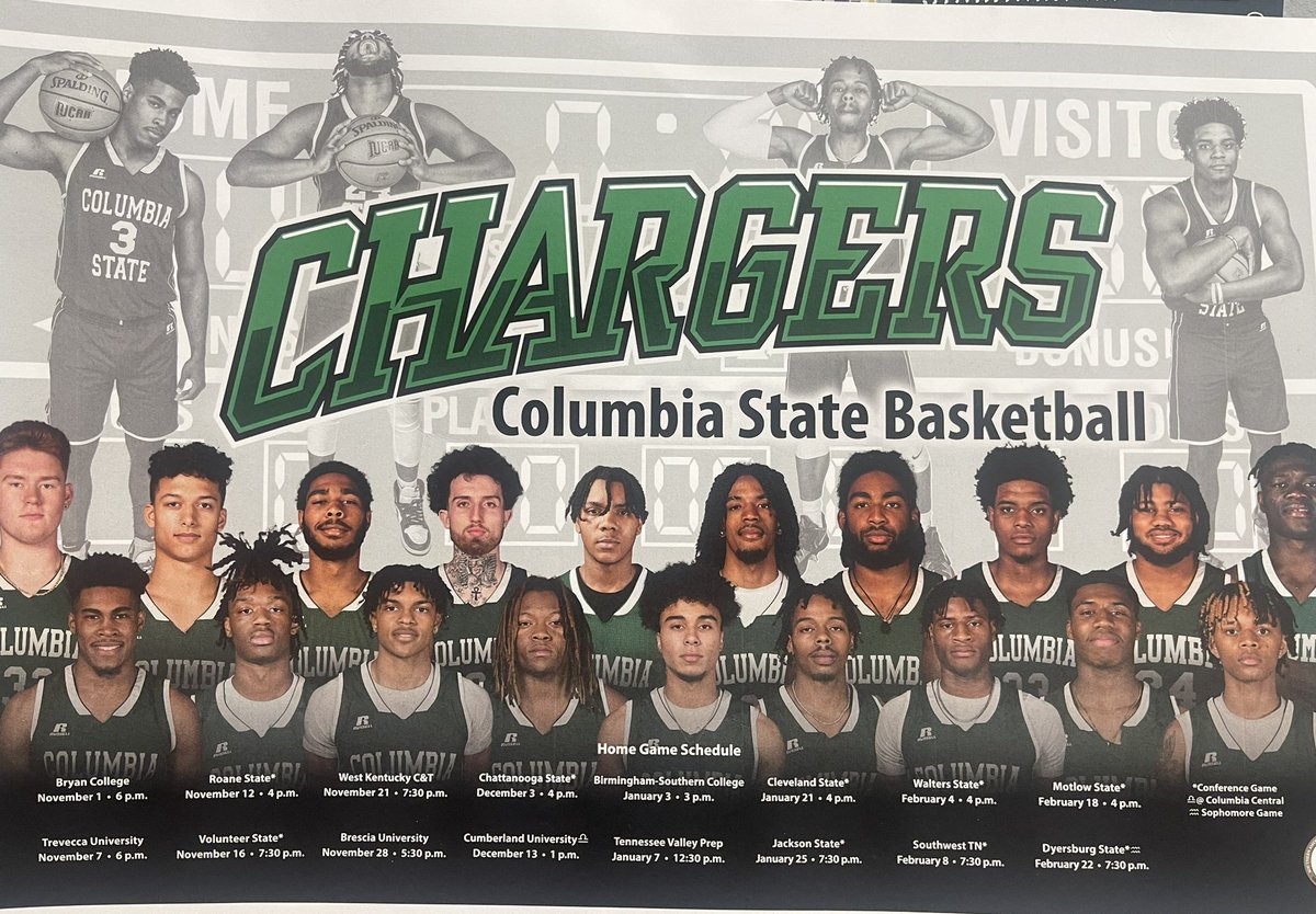CasshawndraS's tweet image. @CStateMBasketB win the @TCCAA_RegionVII regular season with a tough victory at #VolState 68-63. The Chargers won their last 5 games and finish 15-3 in Région 7! Finished #1!!! Congrats guys! @NJCAABasketball @CStateSports @ColumbiaState @1k_ric