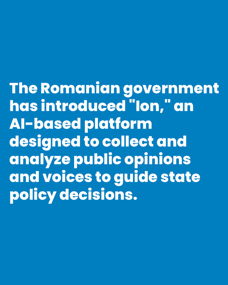 IntEngineering's tweet photo. The Romanian government has unveiled "Ion," an artificial intelligence (AI) based platform built to record Romanians' voices and opinions and use them to guide state policy decisions.

Find out more at https://t.co/0bzlc5x8fr 🚀

#engineering #interestingengineering https://t.co/4GVFT9KWNB