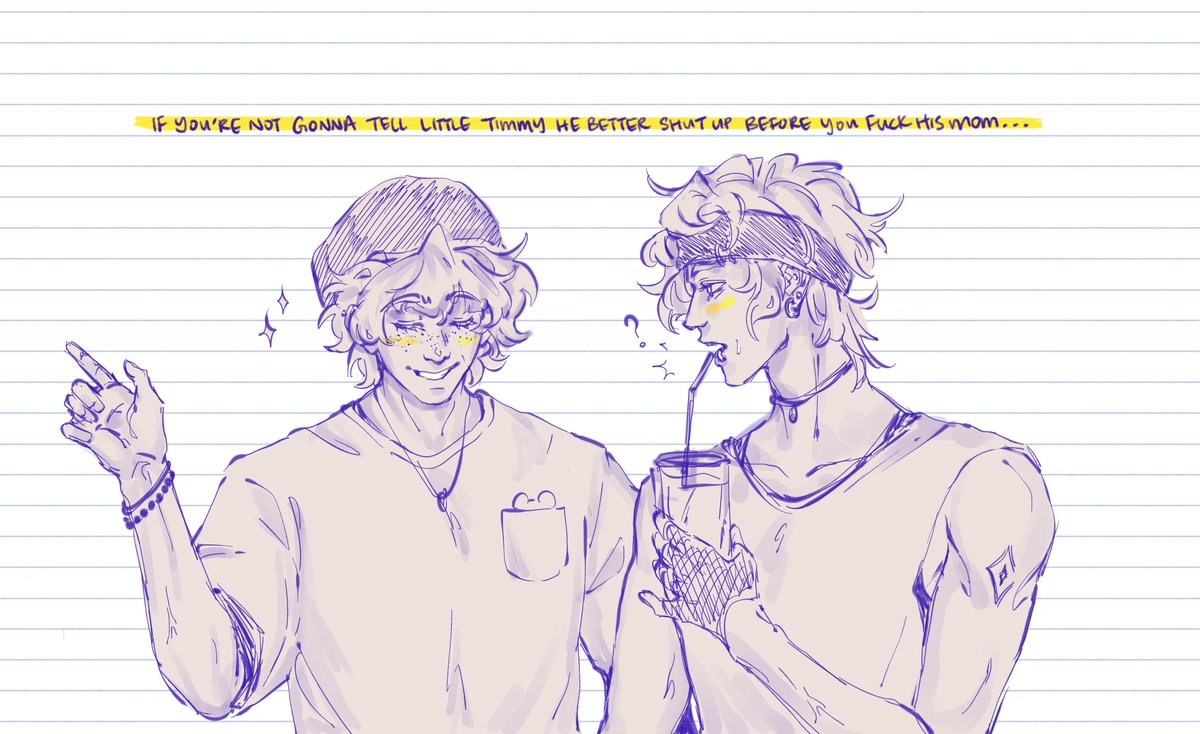 Another repost cuz I just had to fix proportions for this doodle 🪦

Charlie (left) belongs to #YuuriVoice