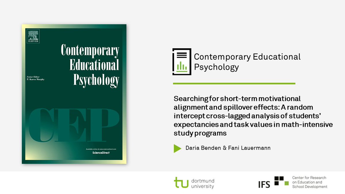 Happy to share a new paper by <a href="/dariabenden/">Daria Benden</a> and <a href="/fanmallau/">Fani Lauermann</a> published in Contemporary Educational Psychology on motivational alignment and spillover processes in gateway math courses! Read more (50 free copies) ➡️authors.elsevier.com/a/1ggI4,8E16Ed… #education #research