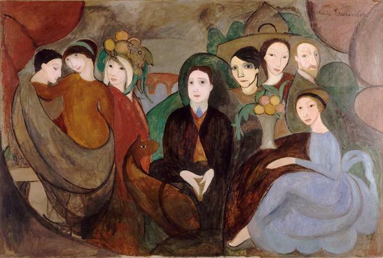 ArtistLaurencin's tweet image. Apollinaire and His Friends, 1909 #marielaurencin #expressionism wikiart.org/en/marie-laure…