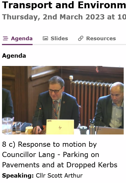 SpokesLothian's tweet photo. #EdinWebCast
#PavementParking & #Dropkerb parking
When will @scotgov implement the law?
@Edinburgh_CC ready as soon as allowed
Report->https://t.co/cNkfS9wSZx
Labour @CllrScottArthur addendum to maintain pressure on @scotgov
πAgreed unanimously https://t.co/JWQABCNjSA
