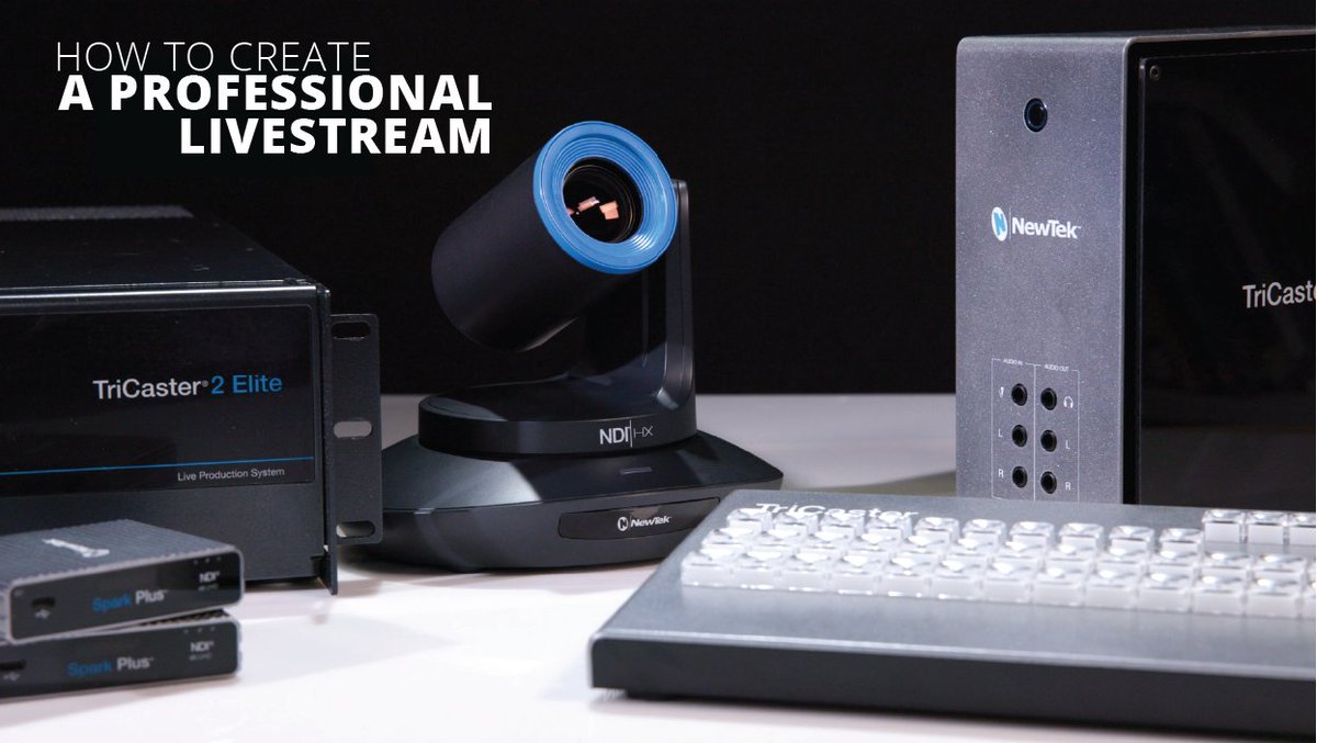 #OurFriends at @NewTekInc are offering you access to a FREE 6-video training course on How to Create a Professional Livestream. Start your FREE Training today! After watching all 6-videos your name and email will be entered into a drawing. More info at: go.newtek.com/course/profess…