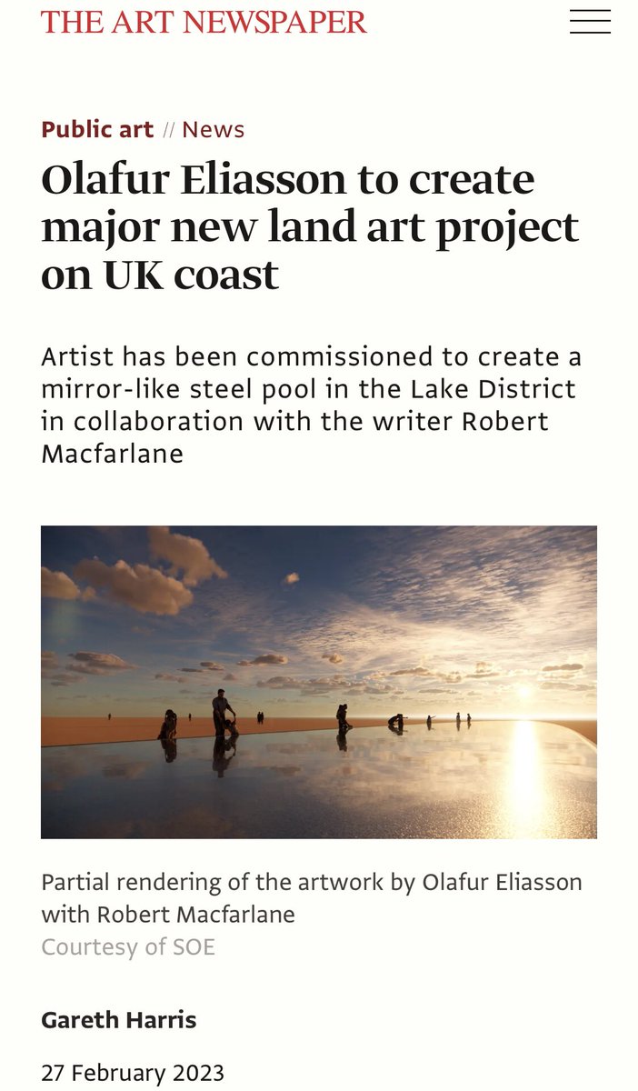 Indie_Charu's tweet image. Just seen this announcement @RobGMacfarlane  
Would love to know more about your contribution to the collaboration with Eliasson