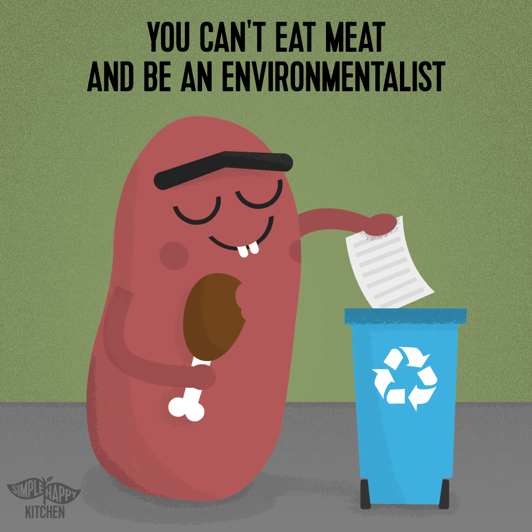 simplehappykchn's tweet photo. Eating meat while being an enviromentalist is a liiiiiitle bit like brushing your teeth with candy. Just doesn’t make sense! 😕 Read bellow why 👇🏼 https://t.co/qiEuiwfoZJ