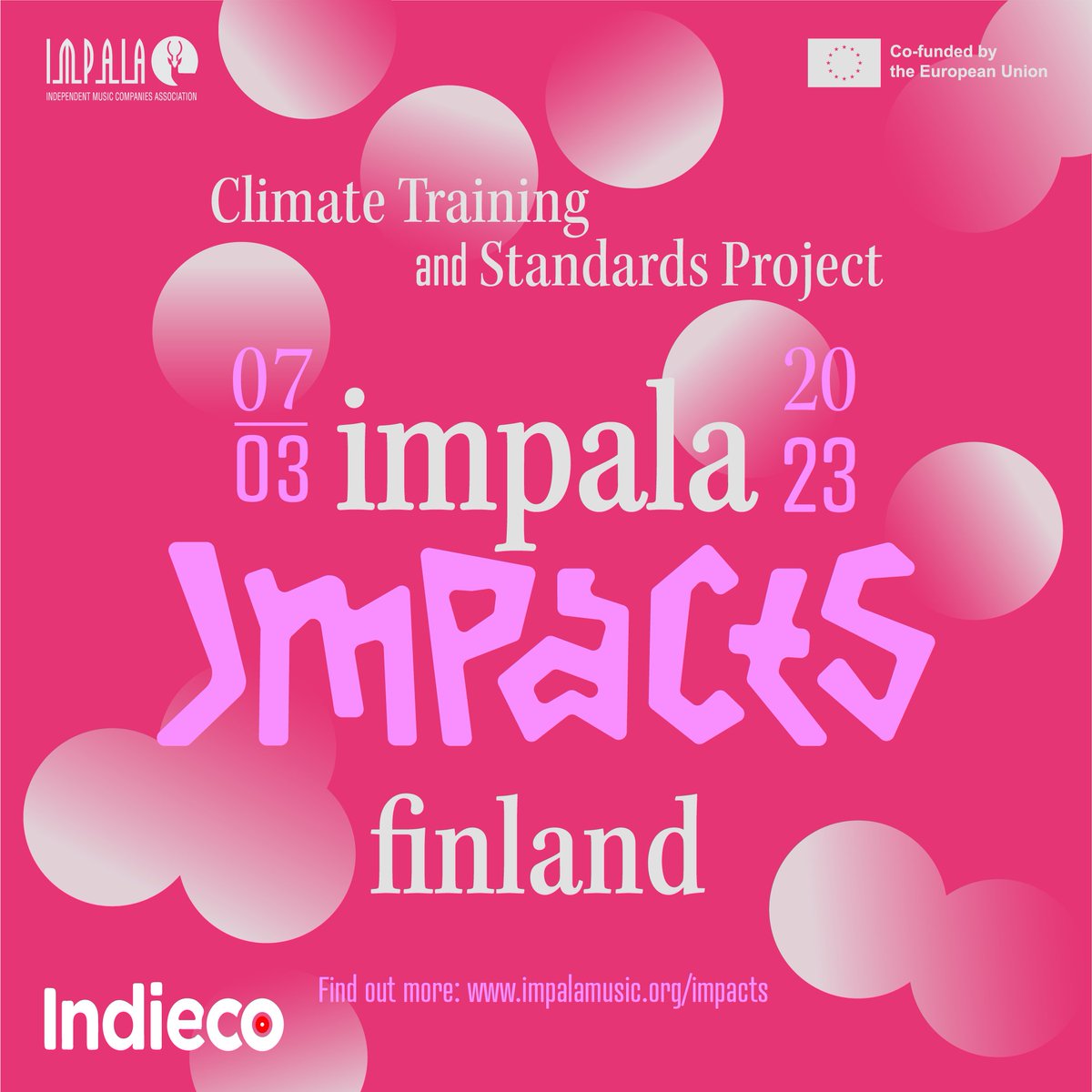 🚨March 7th (10:00 CET)

IMPALA's last climate workshop #IMPACTS Finland will take place online in collaboration with climate experts <a href="/JuliesBicycle/">Julie's Bicycle</a>🌍♻️🚲(co-funded by #MusicMovesEurope) 🇪🇺 <a href="/music_aire/">MusicAIRE</a>

🇫🇮 <a href="/IndieCo_Finland/">IndieCo</a> members can register for free
ℹ️👉bit.ly/3EVVux4