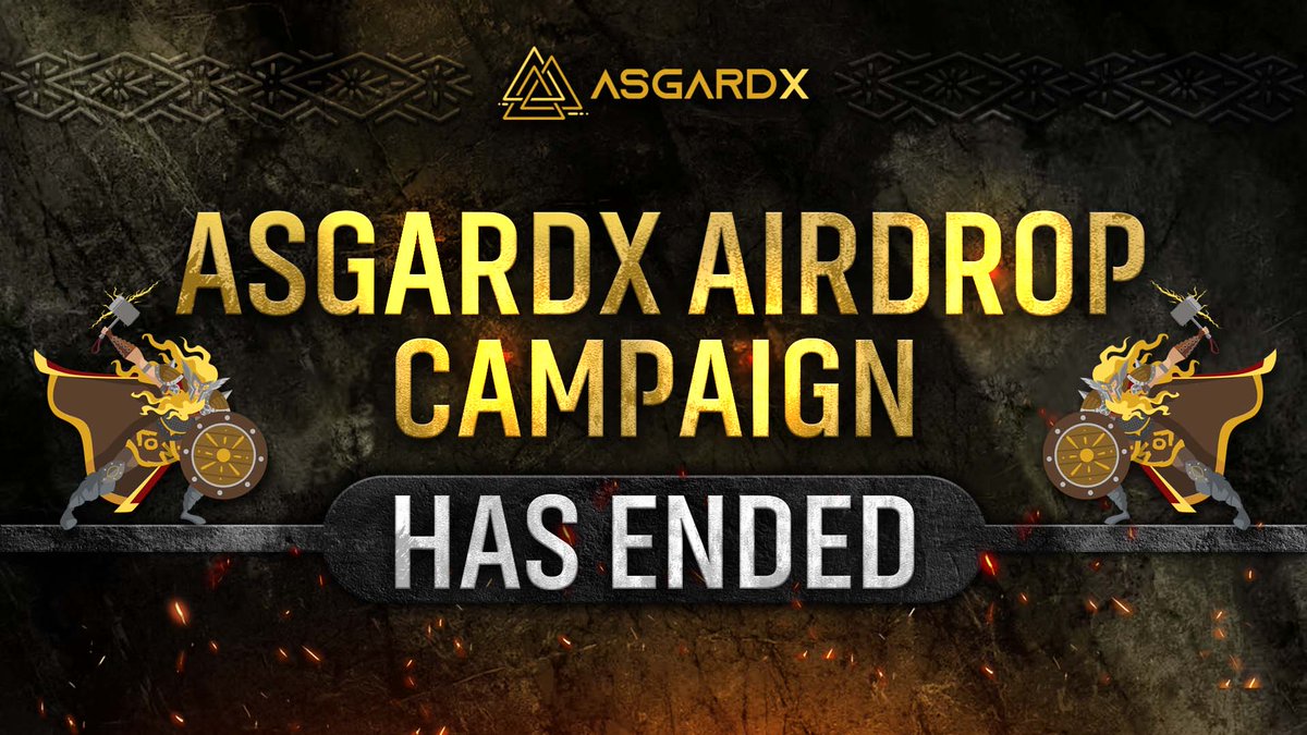 asgardx_world's tweet photo. #AsgardX Airdrop Campaign Has Ended! ⚔️  

The AsgardX Airdrop Campaign has come to a close! Thank you to everyone who participated and helped to make it a success.

As a reminder, the top 500 participants on #Crew3 who reached at least level 11 were eligible for the airdrop. https://t.co/MxH0zePmIF