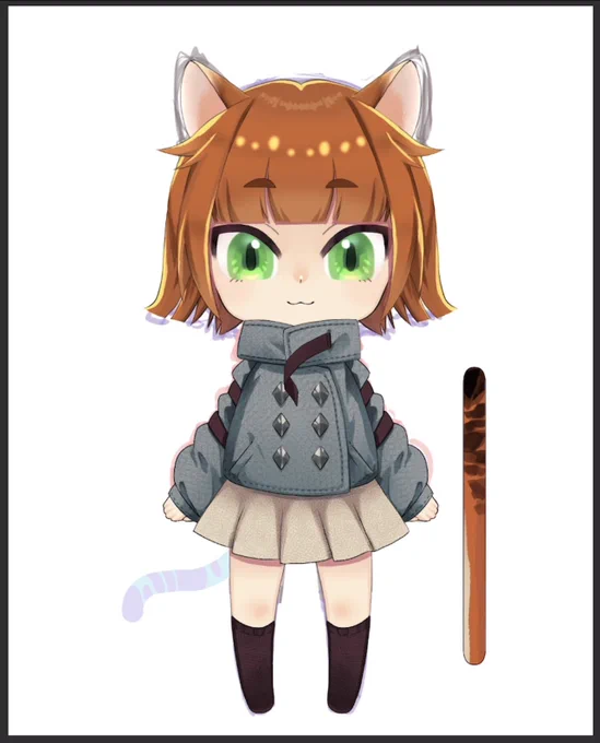 Live2Dで遊んでみる用のイラストできた 