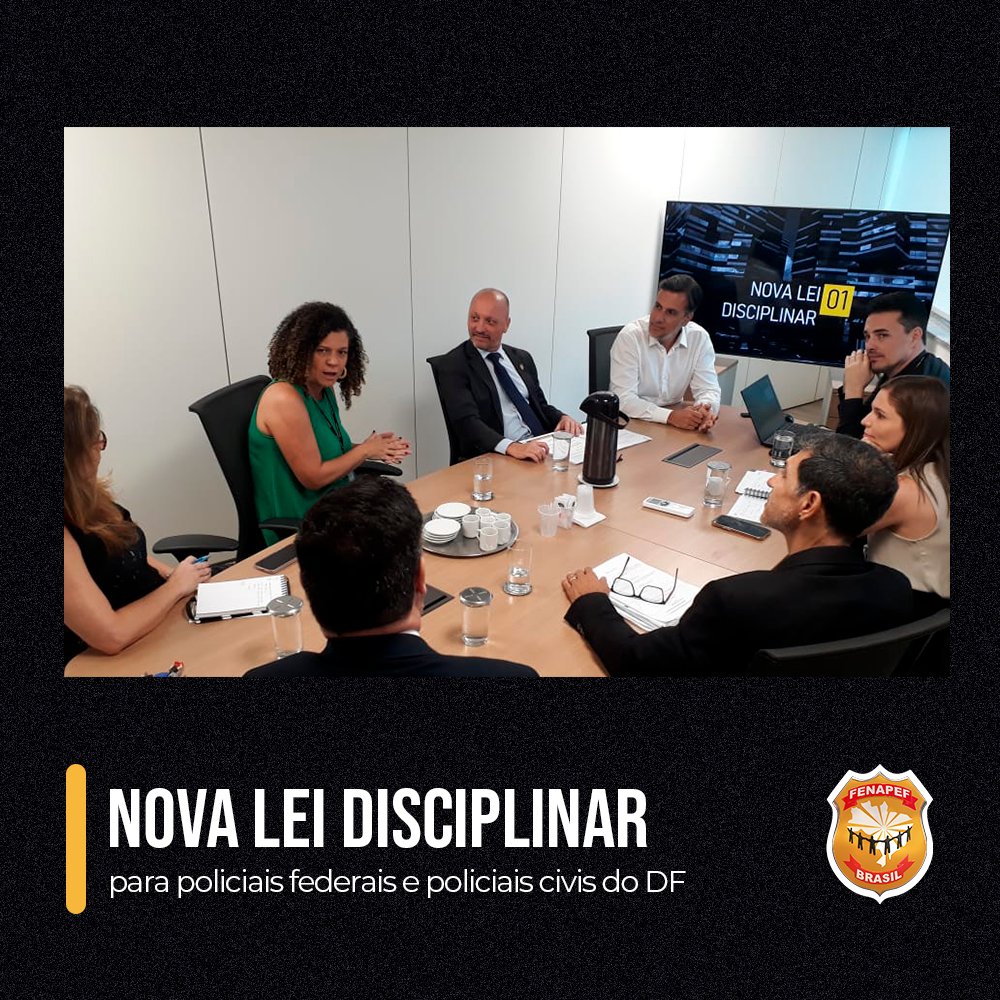 FENAPEF's tweet photo. Na tarde de ontem (01/03), a #Fenapef esteve na Corregedoria-Geral da #PF para conversar sobre a nova proposta de #LeiDisciplinar destinada a #PoliciaisFederais e policiais civis do Distrito Federal.
A ideia é #modernizar a Lei n° 4.878/65.
#SegurançaPública https://t.co/8ouy0lW02h