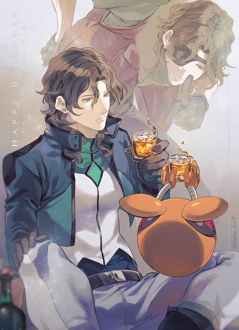 Happy  birthday!!ニール、ライルおめでとう…2283年まであと260年#ロックオン・ストラトス生誕祭2023 