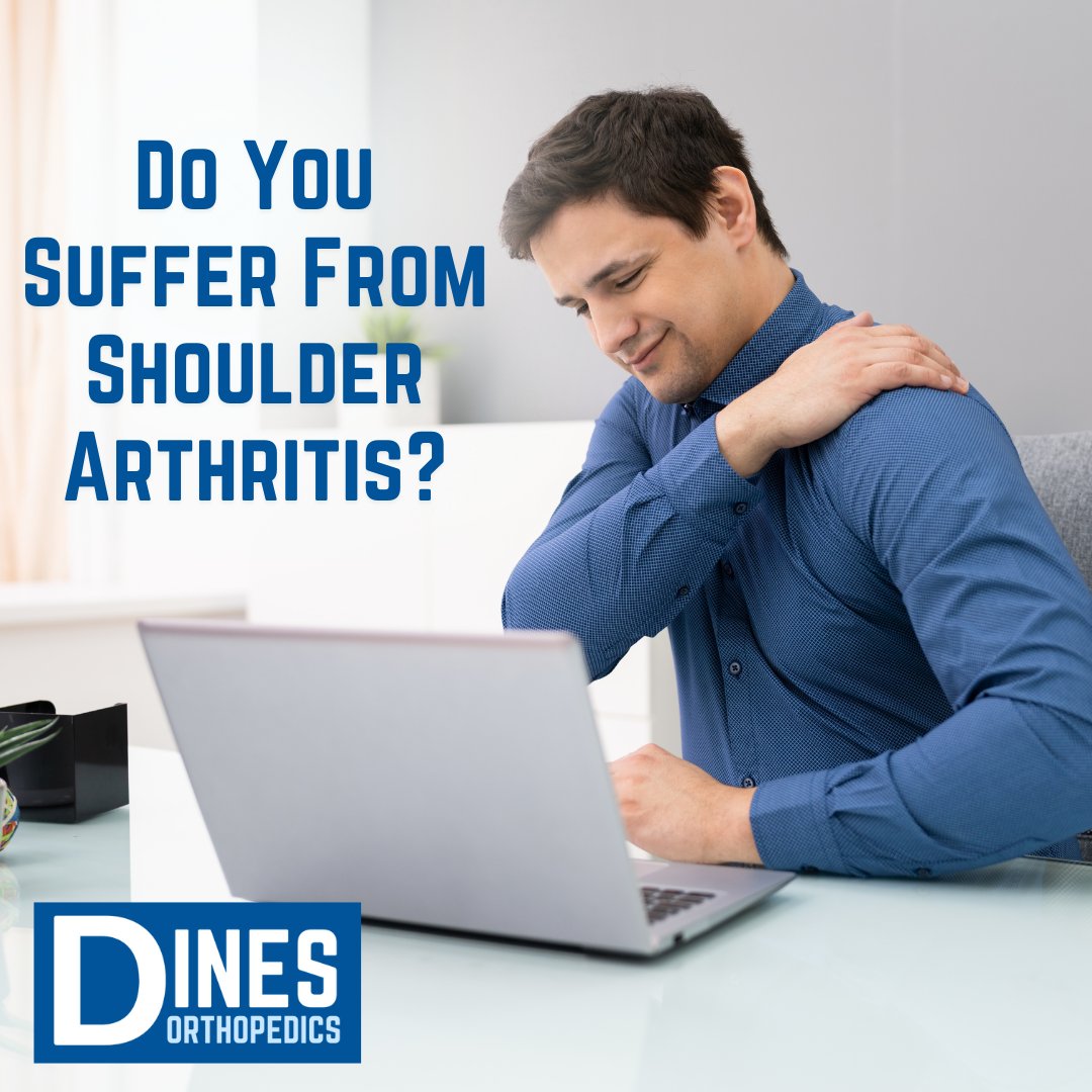 #ShoulderArthritis is #damage to the cartilage inside the #shoulder #joint. It can lead to pain and stiffness in the shoulder. Our specialists at #DinesOrthopedics can help you find relief. To learn more, click the link below: 

buff.ly/3hsyIQU 

#Orthopedics #Sports