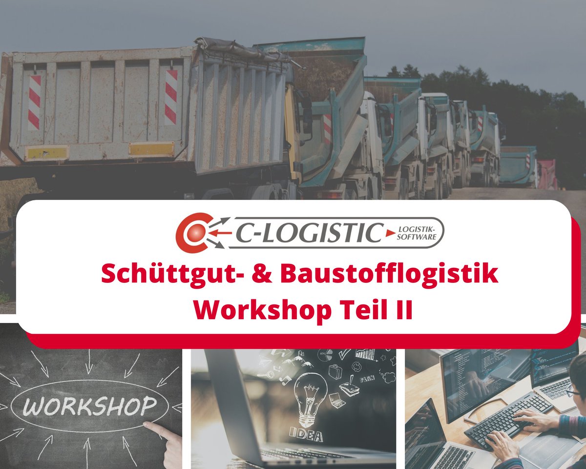 CLogistic's tweet photo. Heute konnten wir bei Teil II unserer Schüttgut-Workshops mit weiteren Anwenderunternehmen online über den Ausbau der Schüttgutfunktionalität in unserem Transportmanagementsystem C-LOGISTIC sprechen🤝

#workshop #schüttgutlogistik #baustofflogistik #software #spedition #Logistik https://t.co/r2uVdwXSjZ