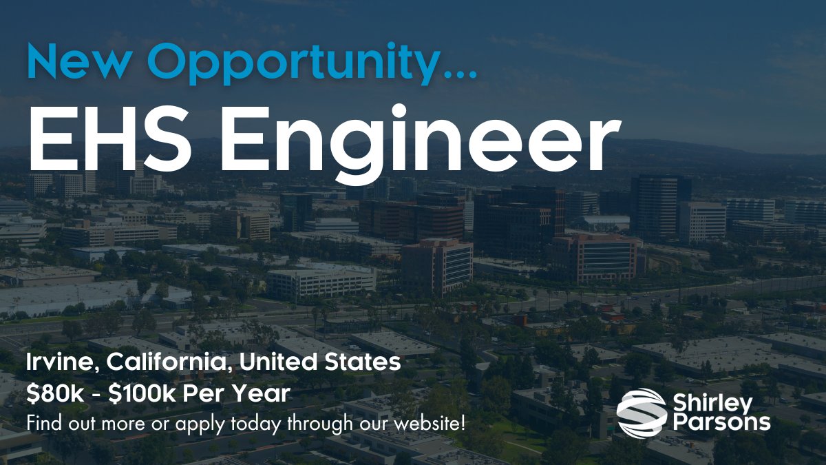 Shirley Parsons Principal Consultant Marcell Junha Lyu is working with a growing electrical manufacturing company to appoint an experienced EHS Engineer for their Orange County site in California. 

Apply here: bit.ly/3J7IxCK 

#jobs #vacancy #healthandsafety