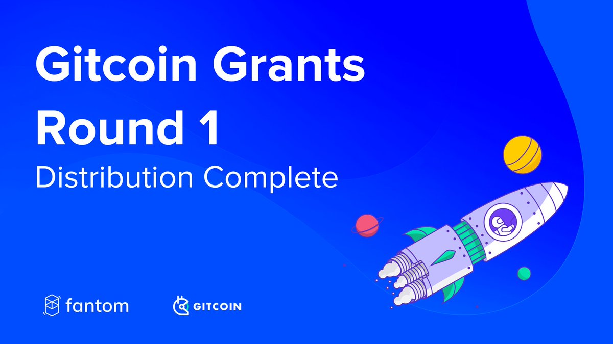 Distributions to all projects for #Fantom's beta round of @Gitcoin grants have been sent!

Thanks to everyone who participated in this matched funding initiative 🤝 

Follow us for future opportunities as we further develop community &amp; network support 🚀 

fantom.foundation/blog/gitcoin-g…