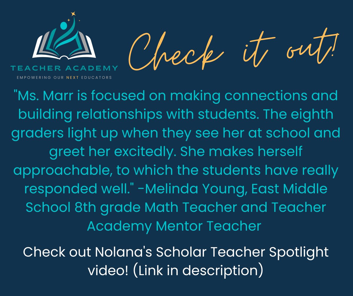 RPTeachAcademy's tweet photo. Check out Nolana's Scholar Teacher Spotlight video here: https://t.co/8et3w6Z4vq @RayPec #futureteachers #teacheracademy #gyo https://t.co/H4yMRDmxhf