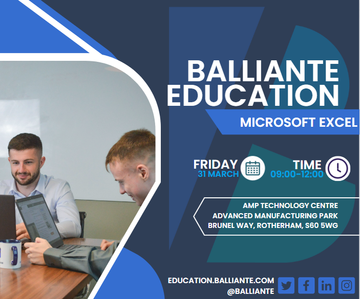 brchamberuk's tweet image. ow.ly/Np0A50N63Nx
Join the @balliante Excel Advanced Workshop and learn how to master advanced features of Excel!
With this workshop, you'll learn how to use advanced functions, and automate tasks with macros.
#ExcelAdvanced #ExcelWorkshop #ExcelSkills #LearnExcel
