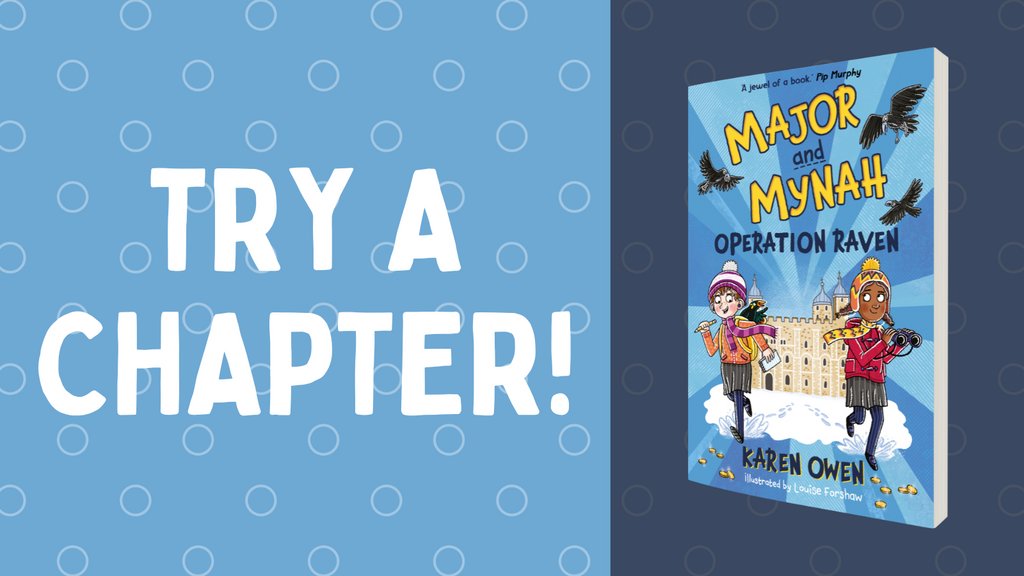 FireflyPress's tweet photo. To celebrate #WorldBookDay and the publication of #OperationRaven, why not try a chapter before you buy/borrow at:
https://t.co/rJ3t5OHJYG
#MajorandMynah @authorkarenowen @munkey_pants @bouncemarketing @books_wales @llyfrdafabbooks https://t.co/7ODZGMKiB5