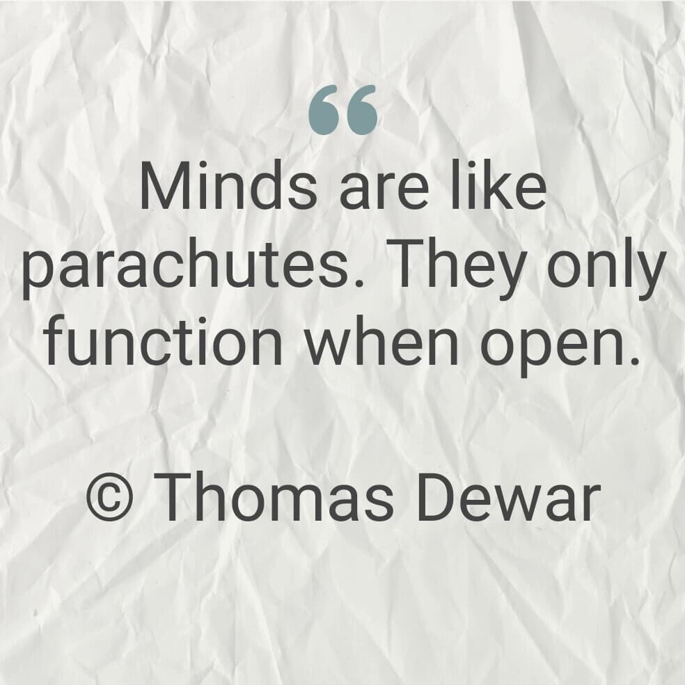 Brajesh Kumar Singh on Twitter "Minds are like parachutes. They only