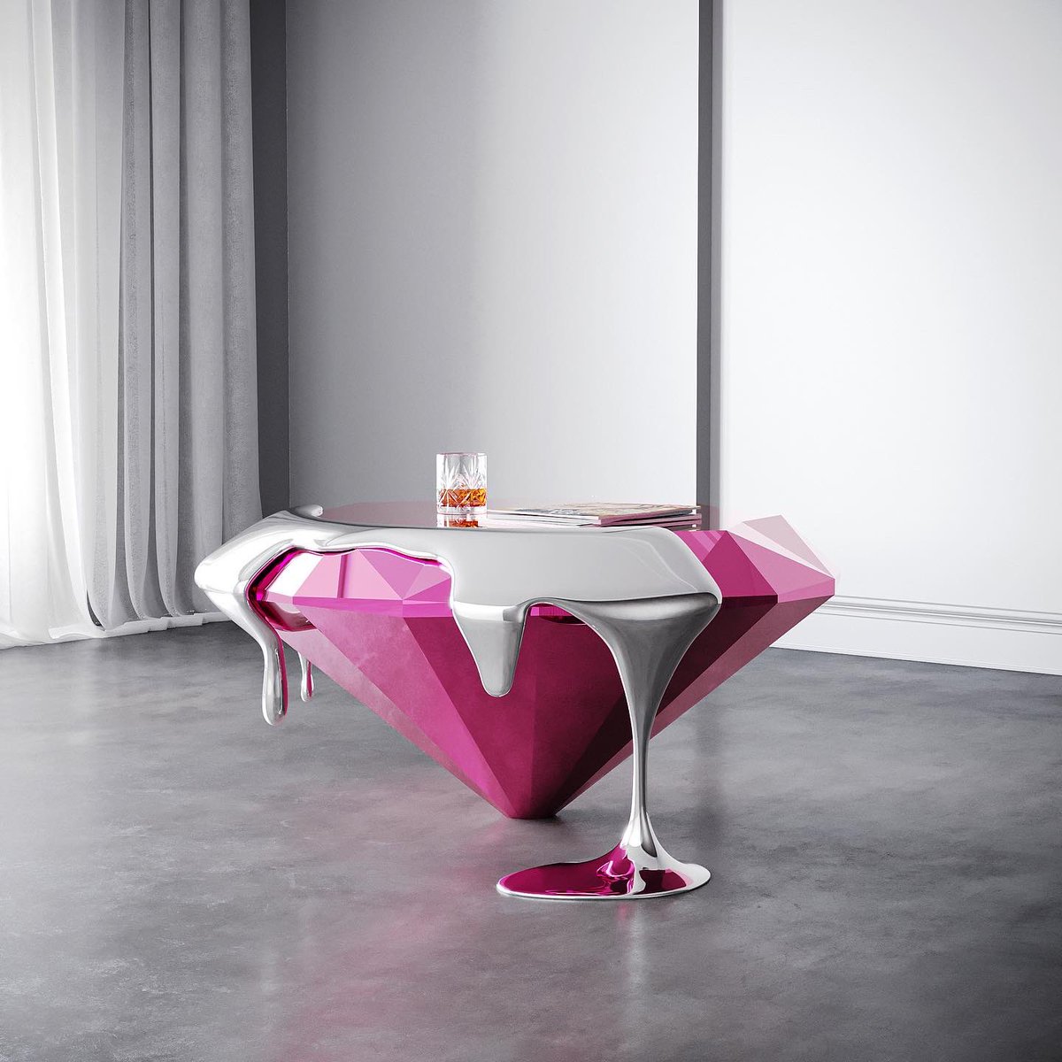 SIERRA Diamond coffee table.. fully handmade in italy with a design registered. Here in a new limited edition finish. #mavimatt