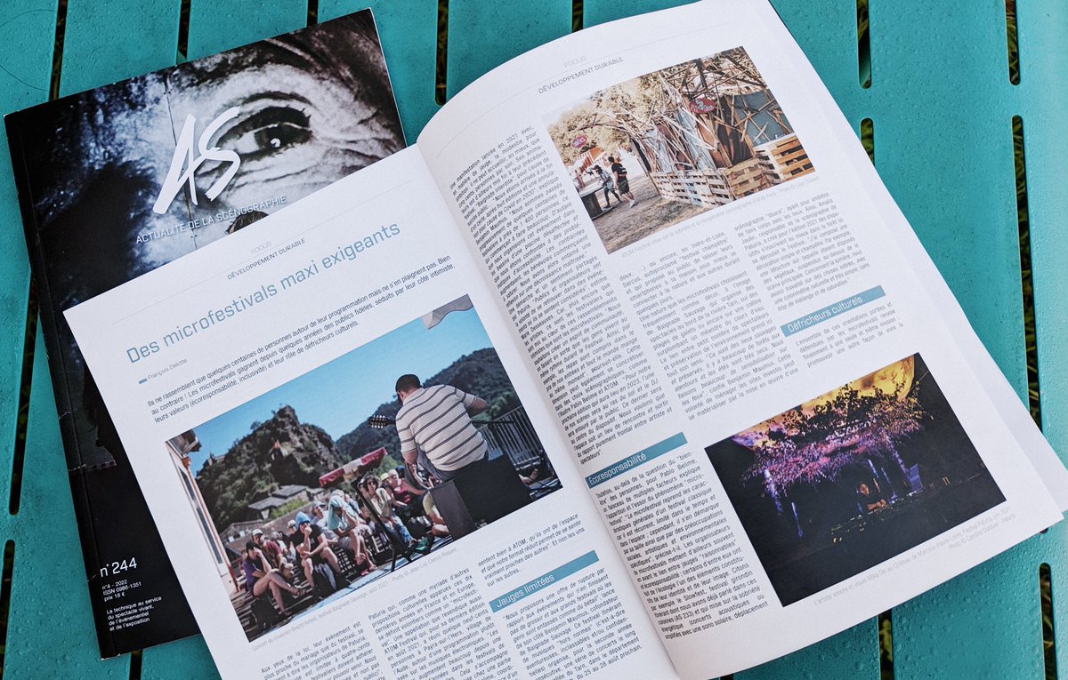 Pabloctet's tweet photo. #microfestivals 📬 Un super article de @delottef dans le n°244 de la revue Actualité de la Scénographie @Editions_AS où j'esquisse des pistes d'explications du développement de cette forme festivalière et de ses caractéristiques pouvant répondre aux enjeux de #transition https://t.co/CYAv2QrS6W
