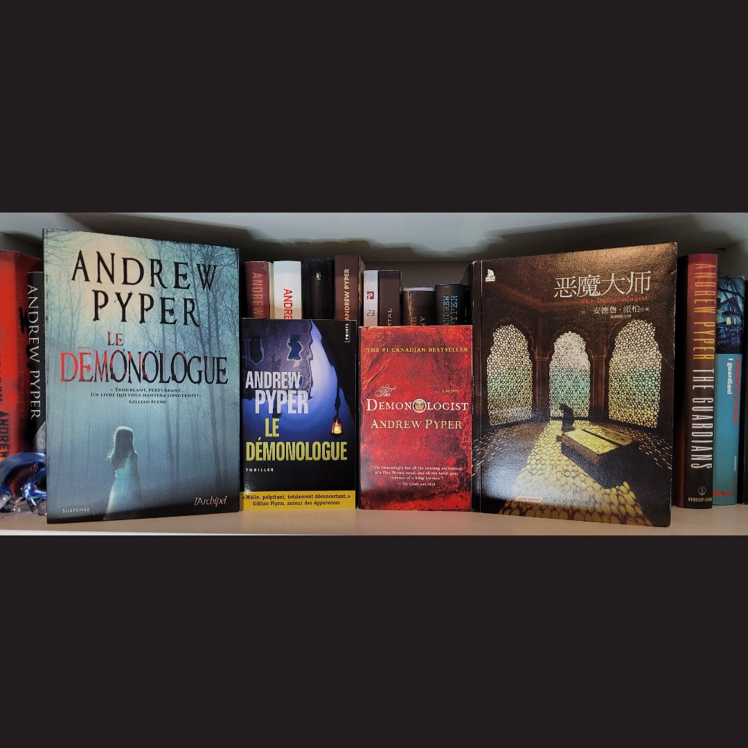 stevestred's tweet image. With the 10th anniversary release date arriving shortly - I&apos;ll be sharing parts of my &apos;The Demonologist&apos; collection daily from now until the 5th! Today, I give you two French editions, a Canadian mass-market paperback &amp;amp; the Chinese edition!! #andrewpyper #thedemonologist