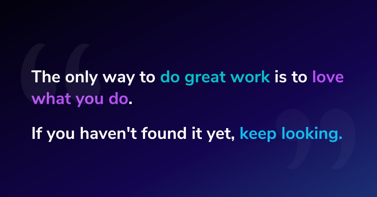 yepcode_io's tweet image. It's essential to have a passion for what you do because if you don't ❤️ love it, then it's unlikely that you'll put in the necessary effort and dedication required to achieve #excellence in your #work.
🔎 You should continue searching until you find it.
#codingpassion