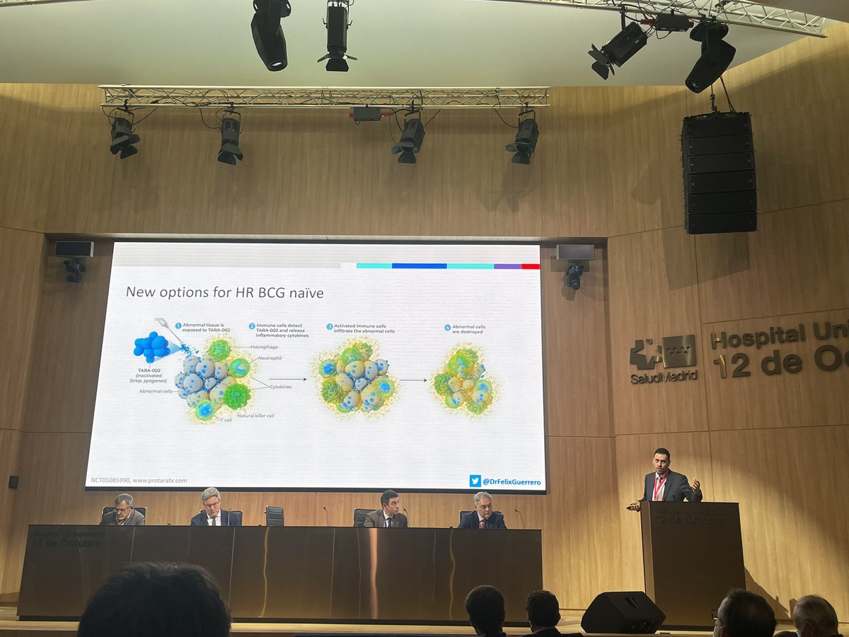 El @DrFelixGuerrero nos habla de las opciones terapéuticas intravesicales para el #nmibc. Enhorabuena por la presentación y la organización de esta excelente jornada junto con @cdanicas con ponentes del mas alto nivel en #cancerdevejiga. #MCBladderCancer