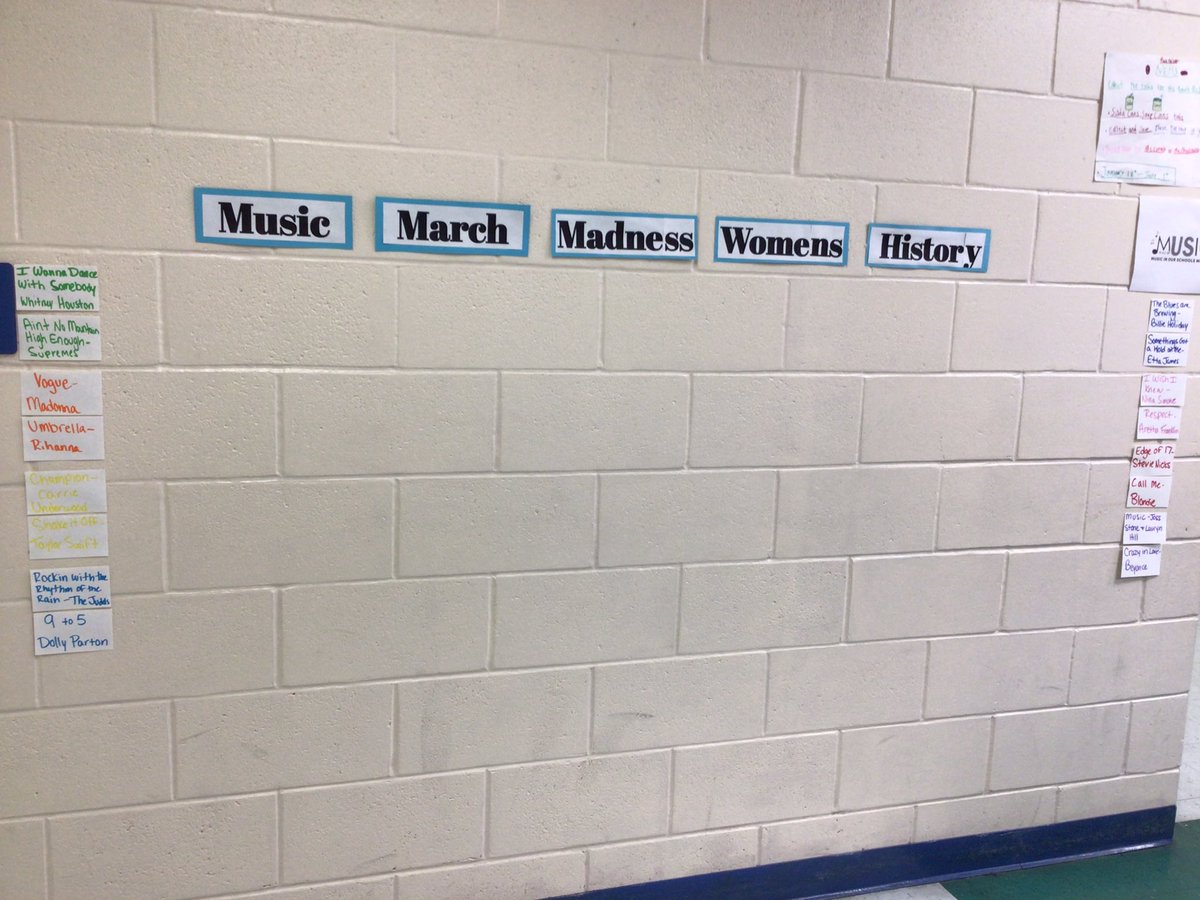 Music March Madness is back! Women’s History edition! Happy Music in Our Schools Month! So thankful to teach at Lafayette Estates! <a href="/25Lafayette/">Lafayette Estates School #25</a> #lionpride #MIOSM #musiceducation #WomensHistoryMonth2023