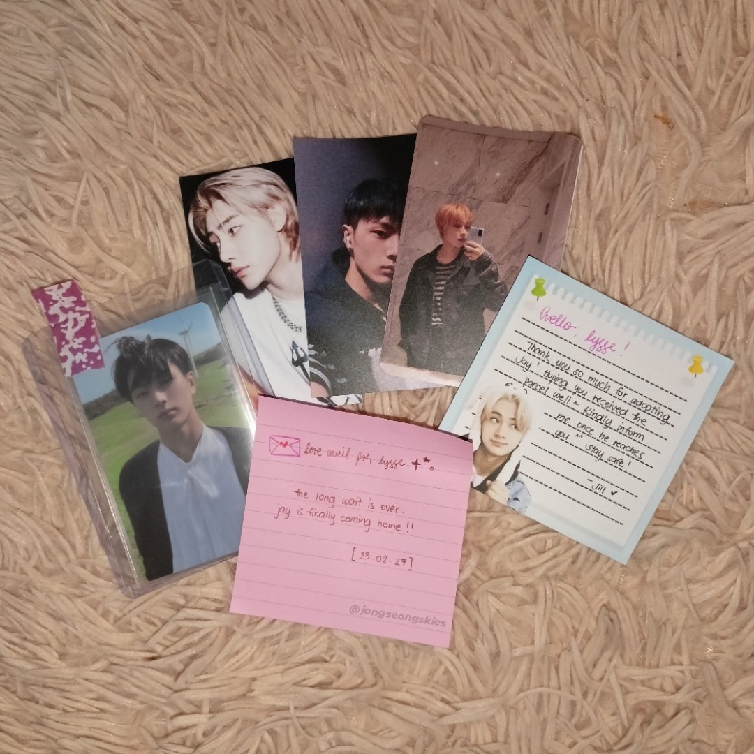 jongseongskies's tweet photo. 💌 love mail for lysse ✧⁠*⁠。

thank you @forheejay_ for letting me adopt jay!! i'll surely take care of this one. 'til our next transaction ♡ https://t.co/v0iILne6dY