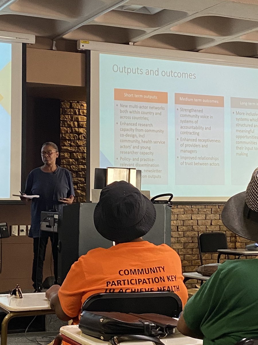 Christine, a health activist from the Township of Manenburg: “We need to know the relevant legislations, norms, standards and policies. We need to work with our research partners to formulate best practices to participate in the system.”
